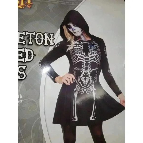 Spirit Halloween Dresses & Skirts - Skeleton Hooded Dress
